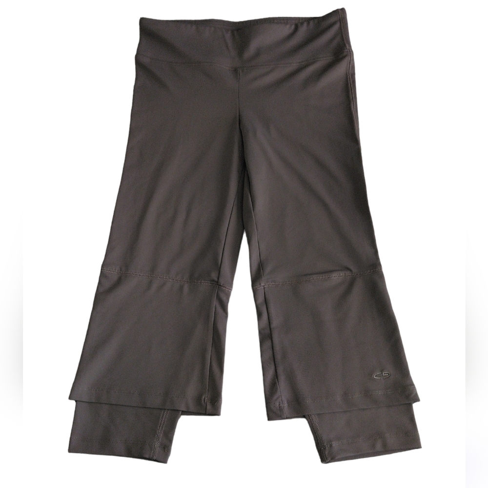 C9 By Champion Small Brown Layered Leg Crop Fitness Pants Leggings